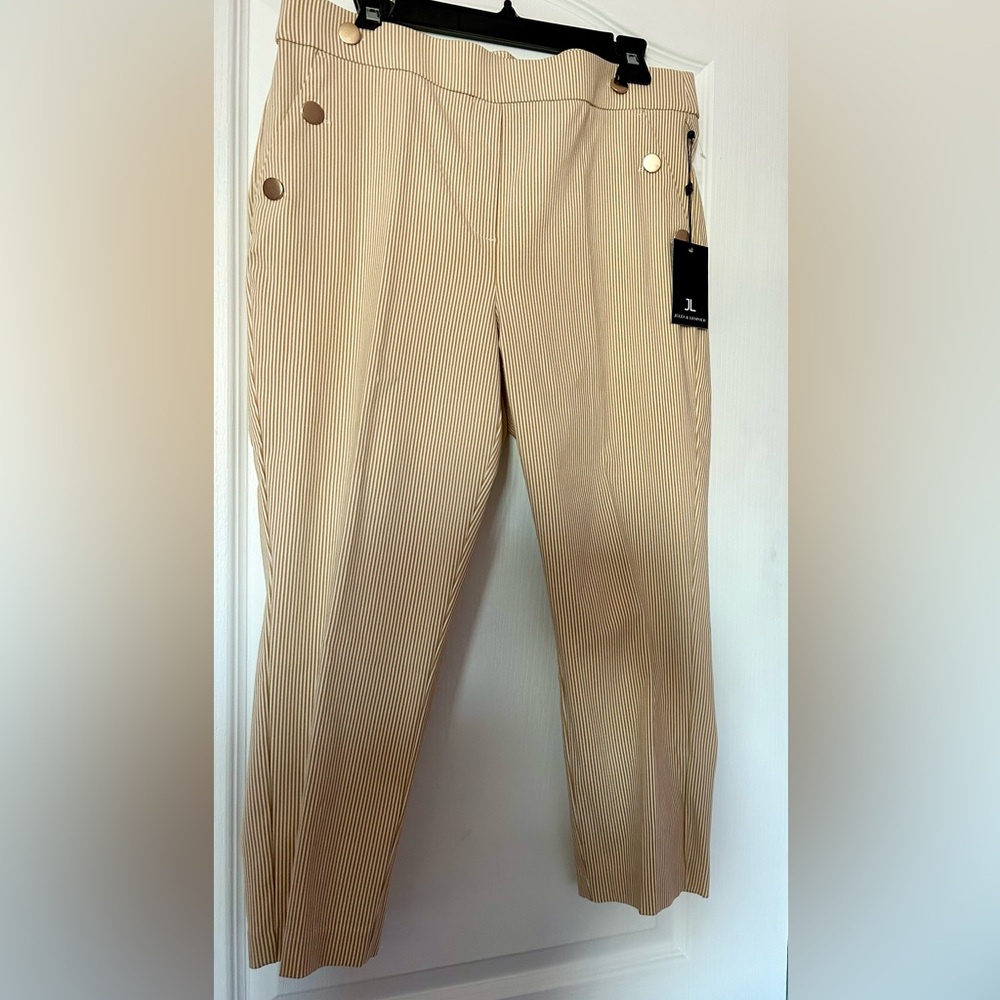 Jules & Leopold  Striped Tan Women's Pants